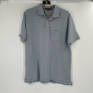 Vineyard Vines Blue and White Striped Polo Shirt